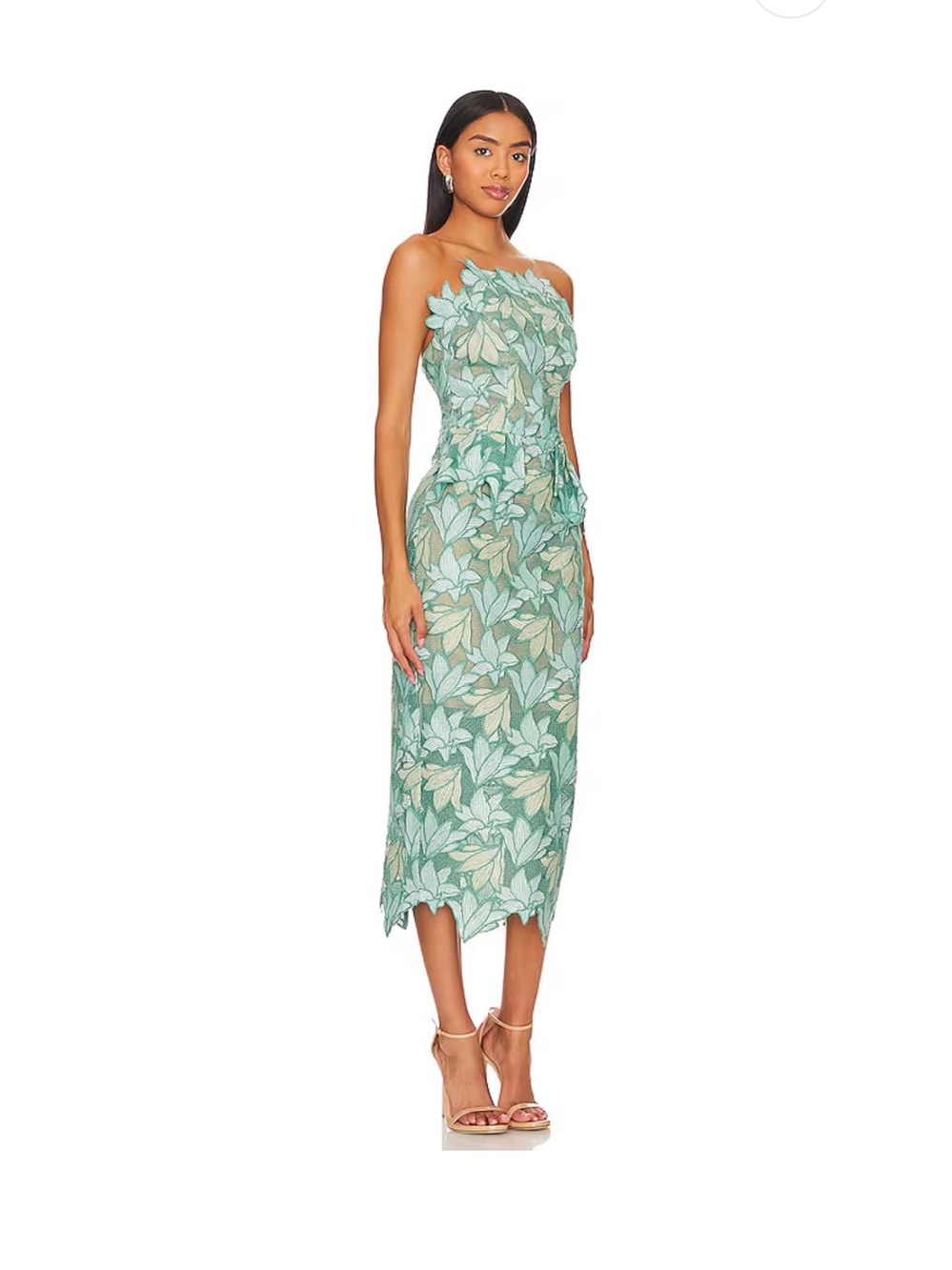 Elliatt Vinyles Midi Dress in Mint